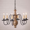 Irvin's Tinware 9205TPWD Medium Chesterfield Chandelier in Americana Pearwood