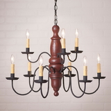 Irvin's Tinware 9207TPLR Fairfield Chandelier in Americana Red
