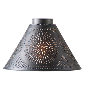 Irvin's Tinware 936CSHADKB Large Barrington Replacement Shade with Chisel in Kettle Black