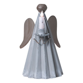 Irvin's Tinware K17-12WZ Angel Candle Holder in Weathered Zinc