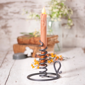 Irvin's Tinware K18-35SM Courting Candle Stand in Smokey Black