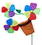 IWGAC 0160-03611 Three Flowers in Pot Wind Spinner