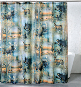 IWGAC 017-2009 Deer & Moose Shower Curtain