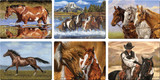 IWGAC 017-788 Horse Scenes Cutting Boards Assorted Priced Each