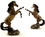 IWGAC 0183-73879R Wild Stallion Brown Horse Raring Back Figurine