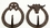 IWGAC 0184J-0490AB Horseshoe Cast Iron Hooks Set of 2