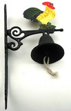 IWGAC 0184J-3993 Cast Iron Painted Rooster Bell