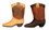 IWGAC 0197-149493 Terracotta Cowboy Boot Wall Plaque Set of 2