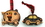 IWGAC 0197-242977 Rustic Log Car Ornaments Set of Two