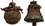IWGAC 0197-250885 Jute-look Ball Ornament Set of Two