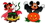 IWGAC 0197-92209057B Disney Mickey and Minnie Halloween Window Jelz Set of 2