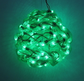 IWGAC 0197-92709006 10'' Green Spun Tube Light Ball 1 Lights