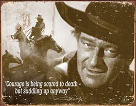 IWGAC 034-1429 Tin Sign John Wayne - Courage