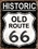 IWGAC 034-1938 Tin Sign Old Route 66 - Weathered
