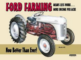 IWGAC 034-758 Tin Sign Ford Farming 8N