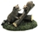 IWGAC 049-11651 Resin Raccoons on Log