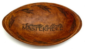 IWGAC 049-29301 Wood-look Decorative Oval Bowl 'God's Masterpiece'