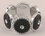 IWGAC 049-40336 Silver & Black Tone Stretch Bracelet