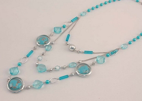 IWGAC 049-40422 Blue Beads Necklace