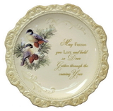 IWGAC 049-60028 Elegant Ceramic Decorative Plate 'May Friends You Love'