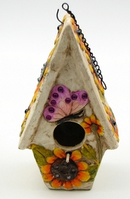 IWGAC 049-62545B Stoneware Butterfly Birdhouse