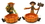 IWGAC 049-89114 Scarecrow Harvest Candleholders Set of 2