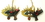 IWGAC 049-90403 Resin Antler Ornaments Set of Two