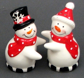 IWGAC 049-93051 Ceramic Snowman S/P Set