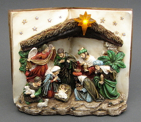 IWGAC 049-95522 Nativity Scene Book LED