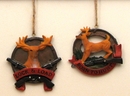 IWGAC 049-97551 Deer Ornaments Set of 2