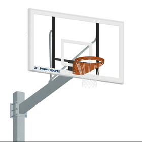 Jaypro 660-AC-UB Basketball System - Titan&#153; - Galvanized (6" x 6" Pole with 6' Offset) - 72" Acrylic Backboard - Playground Breakaway Goal