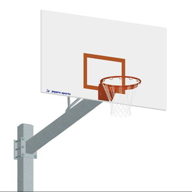 Jaypro 660-RS-FR Basketball System - Titan&#153; - Galvanized (6" x 6" Pole with 6' Offset) - 72" Steel Backboard - Flex Rim Goal