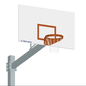 Jaypro 660-RS-UG Basketball System - Titan&#153; - Galvanized (6" x 6" Pole with 6' Offset) - 72" Steel Backboard - Playground Goal