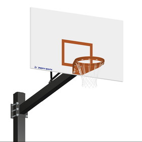 Jaypro 772-RS-UG Basketball System - Titan&#153; (Powder Coated) Black (6 in. x 6 in. Pole with 6 ft. Offset) - 72 in. Steel Backboard - Playground Goal (Surface Mount)