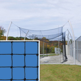 Jaypro BBCP-5512 Batting Tunnel Net - Pro Climatized - #42 High Abrasion-Resistant - 2mm Twisted Poly Fiber - 1-3/4" Square Mesh (55'L x 12'W x 12'H)