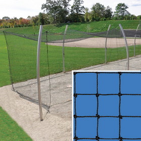 Jaypro BBCP-7012 Batting Tunnel Net - Pro Climatized - #42 High Abrasion-Resistant - 2mm Twisted Poly Fiber - 1-3/4" Square Mesh (70'L x 12'W x 12'H)