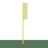 Jaypro BBSBFP-15SM Foul Poles - Collegiate (15') - Baseball/Softball (Surface Mount) (Yellow)