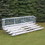 Jaypro BLCH-521ASGR Bleacher - 21' (5 Row - Double Foot Plank with Guard Rail & Aisle) - Enclosed, Price/Each