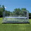 Jaypro BLCH-5CPC Bleacher - 15' (5 Row - Single Foot Plank with Chain Link Rail) - Enclosed (Powder Coated), Price/Each