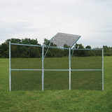 Jaypro BSP-30-6 Backstop Fence (3 Panel, 1 Center Overhang) - Permanent