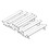 Jaypro BTDP-375 Bleacher - 7-1/2' (3 Row - Double Foot Plank) - Back-To-Back, Price/Each