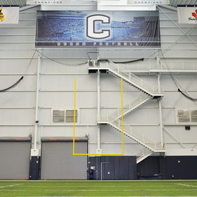 Jaypro CSGP-1YW Football Goal Post - 30 ft. Uprights - Ceiling Suspended, Yellow