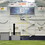 Jaypro CSGP-2WT Football Goal Post - 30 ft. Uprights - Ceiling Suspended (Retractable), White