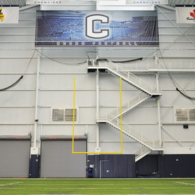 Jaypro CSGP-3YW Football Goal Post - 20 ft. Uprights - Ceiling Suspended, Yellow