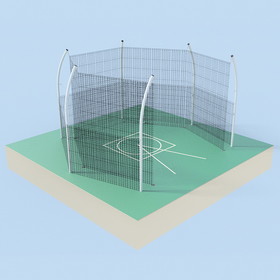 Jaypro DCHS-35BN Discus Cage (with Cage Net & Barrier Net - No Ground Sleeves)