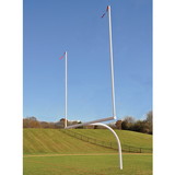 Jaypro FBGP-820CPY Football Goal Posts - 6-5/8 in. Pole | 8 ft. Offset | 20 ft. Uprights | 18 ft.-6 in. Wide [C] | Semi-Perm - Max-1™, Pro Yellow