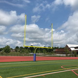 Jaypro FBGP-820PY Football Goal Posts - 6-5/8 in. Pole | 8 ft. Offset | 20 ft. Uprights | 23 ft.-4 in. Wide [HS] | Semi-Perm - Max-1™, Pro Yellow