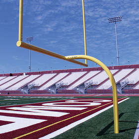 Jaypro FBGP-920 Football Goal Posts - 6-5/8" Pole | 8' Offset | 20' Uprights | 23'-4" Wide [HS] | Leveling Plate - Max-1&#153;