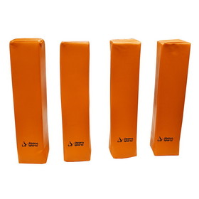 Jaypro FBPYLN Football Field Markers - Free Standing Pylons (18"H x 4"W x 4"D) (Set of 4) (Orange)