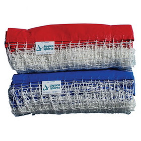 Jaypro FHN-36 Floor Hockey Goal Replacement Nets - Deluxe 4'H x (6'W x 20"D) (Trimmed 1- Red, 1-Blue) (White)